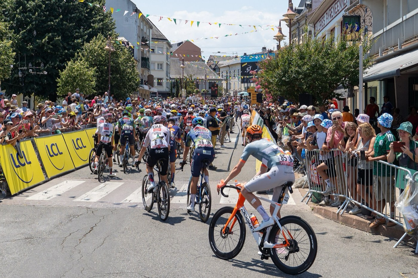 Riders and spectators at the 2026 Tour de France